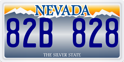 NV license plate 82B828