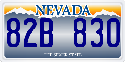 NV license plate 82B830
