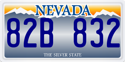 NV license plate 82B832