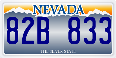 NV license plate 82B833