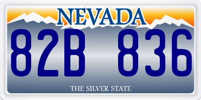 NV license plate 82B836