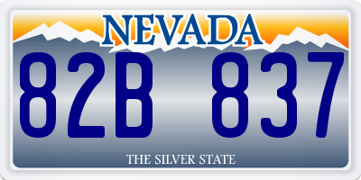 NV license plate 82B837