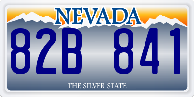 NV license plate 82B841