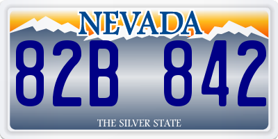 NV license plate 82B842