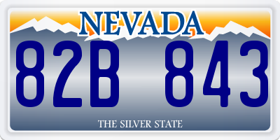 NV license plate 82B843