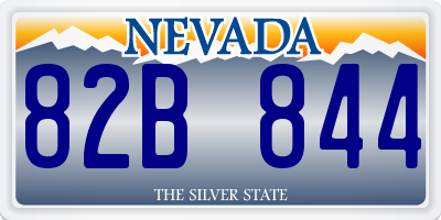 NV license plate 82B844