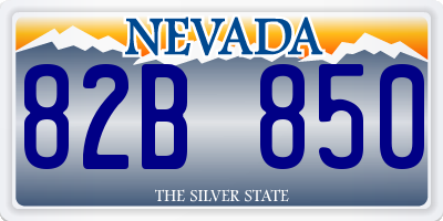 NV license plate 82B850