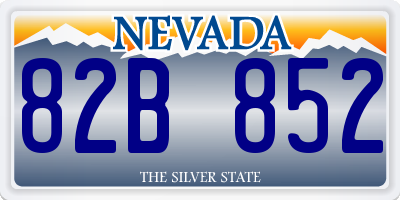 NV license plate 82B852
