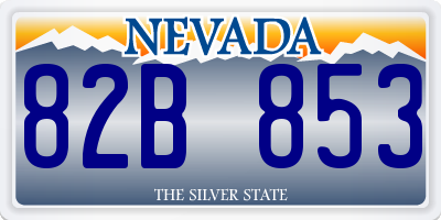 NV license plate 82B853