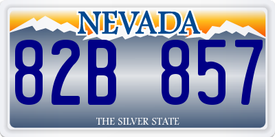 NV license plate 82B857