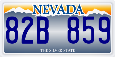 NV license plate 82B859