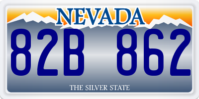 NV license plate 82B862