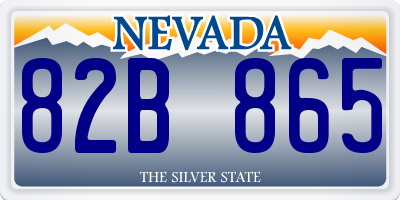 NV license plate 82B865