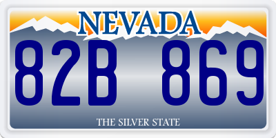 NV license plate 82B869