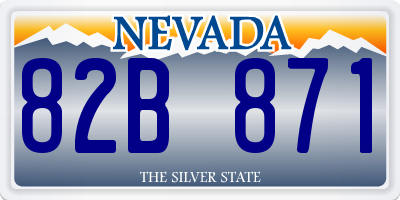 NV license plate 82B871