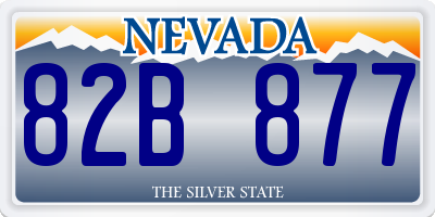 NV license plate 82B877