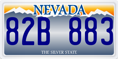 NV license plate 82B883