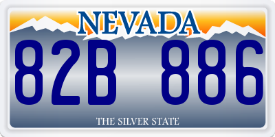 NV license plate 82B886