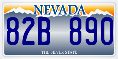 NV license plate 82B890