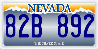 NV license plate 82B892