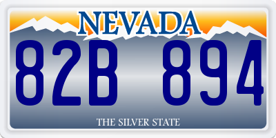 NV license plate 82B894