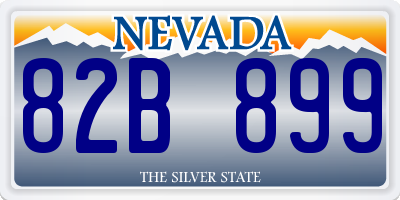 NV license plate 82B899