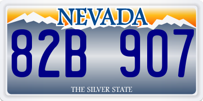 NV license plate 82B907