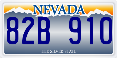 NV license plate 82B910