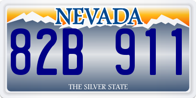 NV license plate 82B911