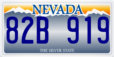 NV license plate 82B919