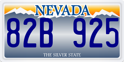 NV license plate 82B925