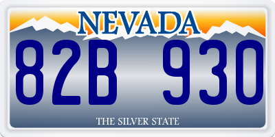 NV license plate 82B930