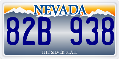 NV license plate 82B938