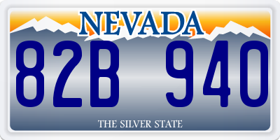 NV license plate 82B940