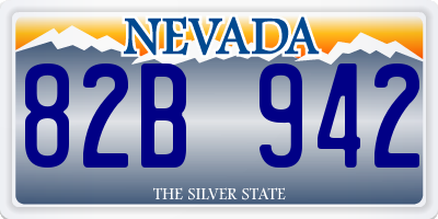 NV license plate 82B942