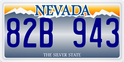 NV license plate 82B943