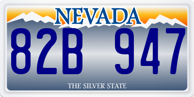 NV license plate 82B947