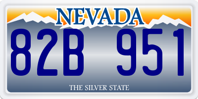 NV license plate 82B951