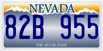 NV license plate 82B955