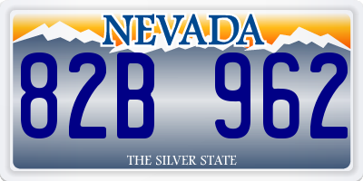 NV license plate 82B962