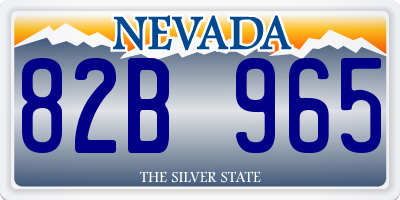 NV license plate 82B965