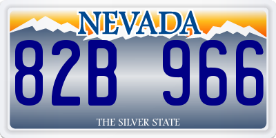 NV license plate 82B966