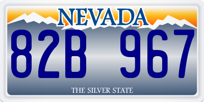 NV license plate 82B967