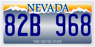 NV license plate 82B968