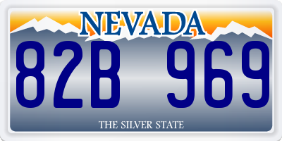 NV license plate 82B969