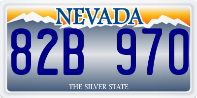 NV license plate 82B970