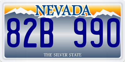 NV license plate 82B990