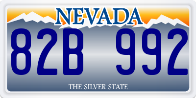 NV license plate 82B992