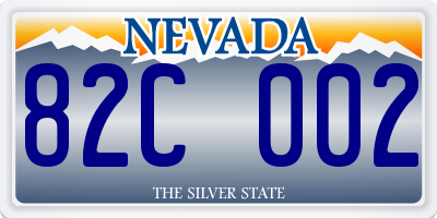 NV license plate 82C002