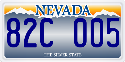 NV license plate 82C005